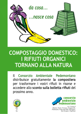 COMPOSTAGGIO DOMESTICO: I RIFIUTI ORGANICI TORNANO