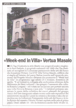 Week end in Villa Vertua Masolo