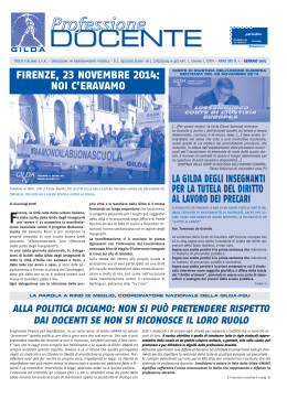 Firenze, 23 novembre 2014: noi c` eravamo. Di Gianluigi Dotti