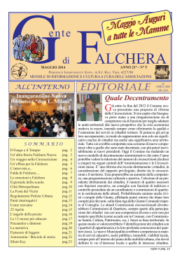 Maggio 2014 - Gente di Falchera