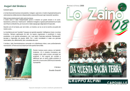 Zaino - Gruppo Alpini di Capovalle