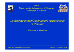 f. martines - Osservatorio Astronomico di Palermo