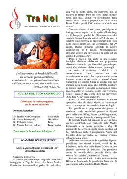 CoRRETTO Tra Noi Decembre 2013 - Suore Missionarie di s. Pietro