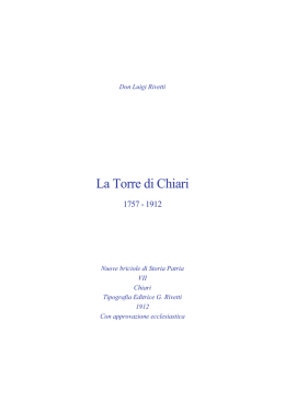La Torre di Chiari - Parrocchia di Chiari
