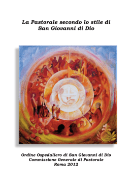 La Pastorale secondo lo stile di San Giovanni di Dio