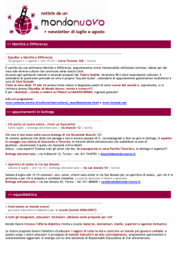 luglio - Mondo Nuovo Altromercato