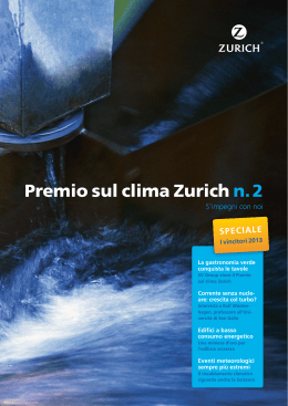 Opuscolo Premio sul clima Zurich n. 2