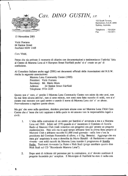 Letter from Dino Gustin to Vicki Fontana