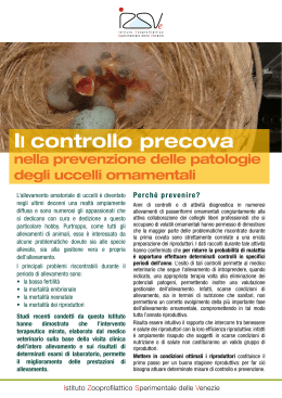Il controllo precova - Istituto Zooprofilattico Sperimentale delle Venezie