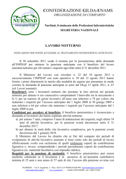 Opuscolo lavori usuranti - NurSind – Reggio Emilia