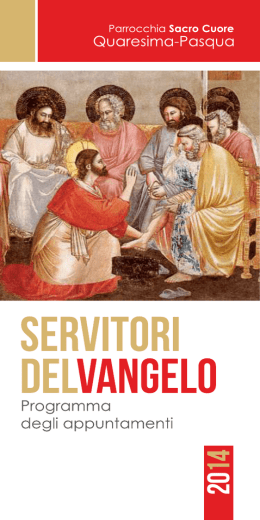 opuscolo pasqua 2014 - Parrocchia Sacro Cuore