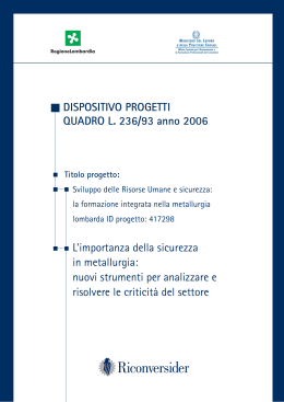 DISPOSITIVO PROGETTI QUADRO L. 236/93 anno