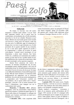 Editoriale 1 - Società di Ricerca e Studio della Romagna Mineraria