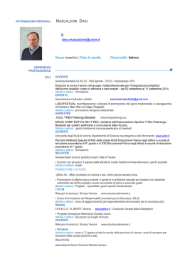 CV - Universit&agrave; degli Studi di Verona