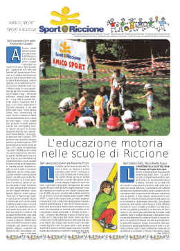 l` educazione motoria nelle scuole riccionesi