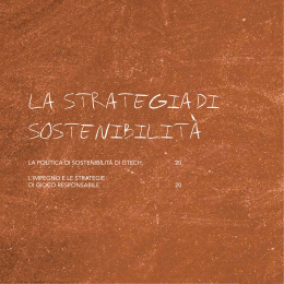 LA STRATEGIA DI SOSTENIBILITA ,