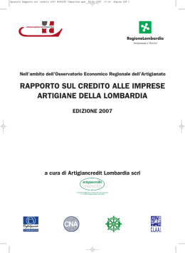 Osservatorio sul credito 2007 NCS0250 - Appendice