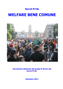 Welfare bene comune