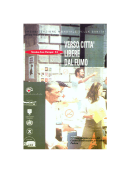 Verso citt&agrave; libere dal fumo - Ospedali per la promozione della salute