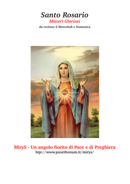 Santo Rosario - MiryS - Un Angolo fiorito di Pace e di Preghiera