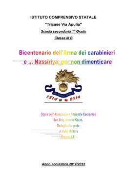 Storia dell\\\\\\\`Arma dei Carabinieri
