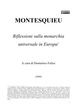 Riflessioni sulla monarchia universale in Europa
