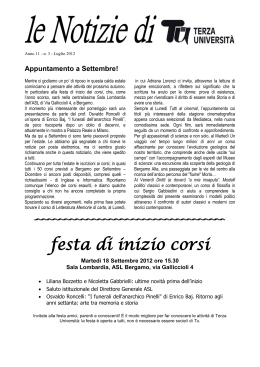 Luglio 2012 - Terza Università