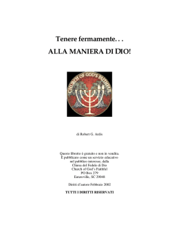 Leggete in formato PDF - Church of God`s Faithful