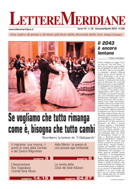Lettere N.1 - Lettere Meridiane
