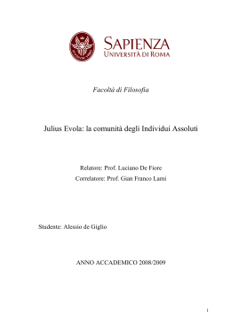 Julius Evola: la comunità degli Individui Assoluti