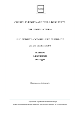 vii legislatura - Consiglio Regionale della Basilicata