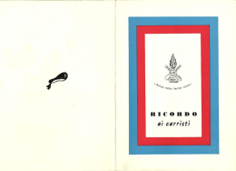 Opuscolo &ldquo;Ricordo ai Carristi&rdquo; del 1970.