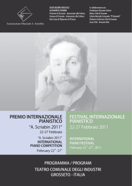 Opuscolo Scriabin 2011 - Premio internazionale pianistico "A