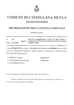 Patrocinio festeggiamenti in onore di Santa Barbara