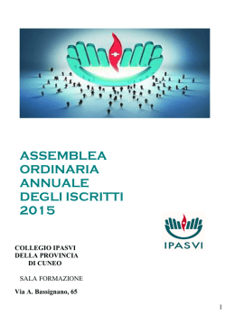 Opuscolo Assemblea 2015