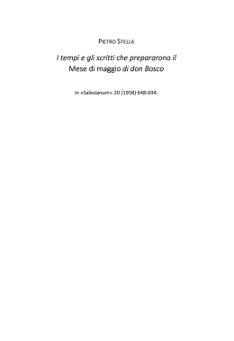 I tempi e gli scritti che prepararono il Mese di maggio di
