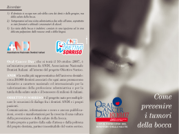 Depliant ORAL CANCER