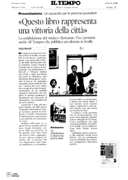 Leggi l`articolo de IL TEMPO