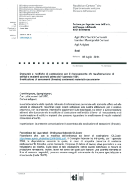 Informativa sostituzione serramenti contenenti