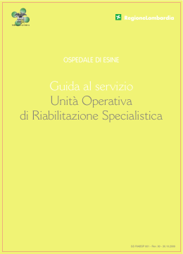 Guida al servizio Unità Operativa di Riabilitazione Specialistica