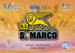 opuscolo S. Marco 2009 - Unione Sportiva San Marco