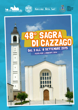 Libretto Sagra 2015 - Comunità Cristiana di San Martino