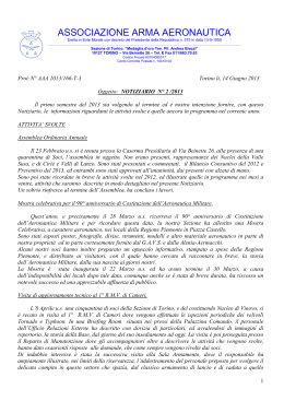 notiziario n°2 2013 - associazione arma aeronautica sezione di torino
