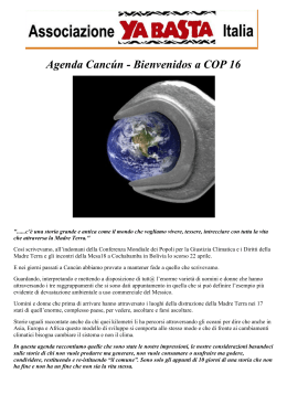 Agenda Cancún - Bienvenidos a COP 16