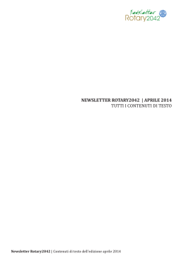 stampa tutti i contenuti di testo di questo numero della newsletter