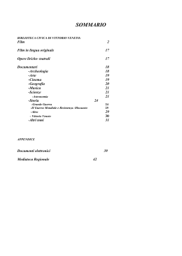 Videocassette - Sistema Bibliotecario del Vittoriese