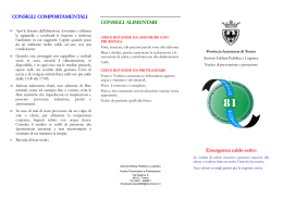 Opuscolo emergenza caldo_2010 - Provincia Autonoma di Trento