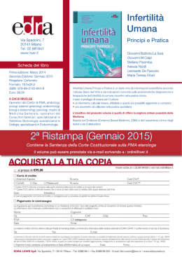 Opuscolo Infertilit&agrave; Umana - Bollettino Emilia