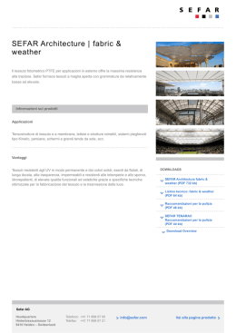 Tessuti per ArchitetturaSEFAR Architecture | fabric & weather