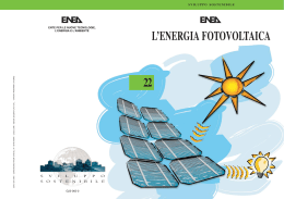 L`energia fotovoltaica - Atlante italiano della radiazione solare